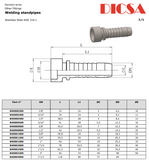 Blank Tail, Welding Hosetail, BT | TTA Hydraulics