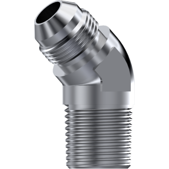 NPT to JIC Male Elbow 45 Adaptor, E3/MN/MJ | TTA Hydraulics