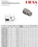 Tube Female Stud Coupling to Metric, S Series, GAI/SM | TTA Hyd