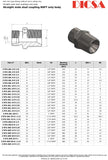 Tube Male Stud Coupling to BSPT, L-Series, GE/SRK | TTA Hyd