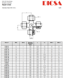Tube Connector Equal Cross, S Series Heavy, K-S-X
