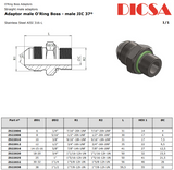 JIC to SAE Male Adaptor, MJ-MS-STR