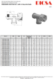 Tube Stud Barrel T-Piece Adjustable, S Series Heavy, EVL