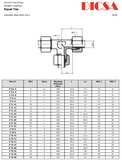 Tube Connector Equal T-Piece, L Series, T-L