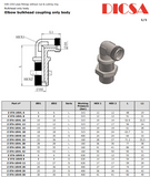 Bulkhead Connector Elbow, S Series Heavy, WSV-S-90| TTA Hydraulics
