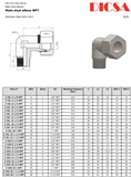 Tube Stud Elbow to NPT, S-Series, WE/SN | TTA Hyd